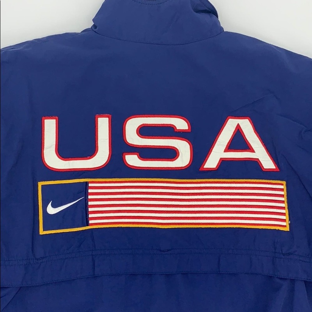 Vintage NIKE USA Olympic Track & Field Swoosh Lined Windbreaker Medium - Picture 14 of 15